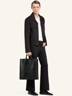 AC NAPLACK LEATHER TOTE BAG