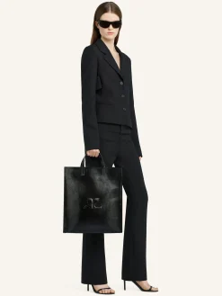 AC NAPLACK LEATHER TOTE BAG