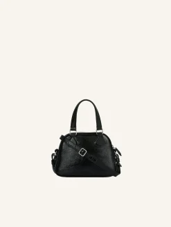 AC STUD NAPLACK LEATHER MINI BOWLING BAG