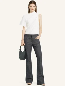 ASYMMETRIC DRAPED T-SHIRT