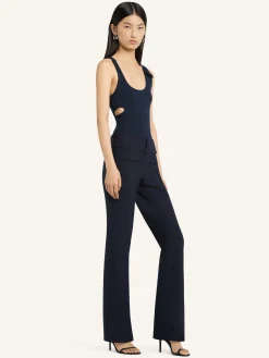 BELTED BOOTCUT PANTS