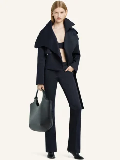 BELTED BOOTCUT PANTS