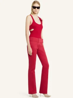 BELTED BOOTCUT PANTS