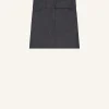 BELTED DENIM MINI SKIRT