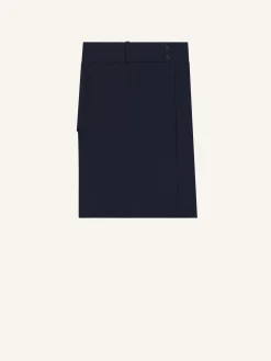 BELTED SLIT SKIRT