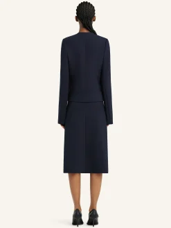 BELTED SLIT SKIRT
