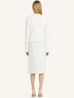 BELTED SLIT SKIRT