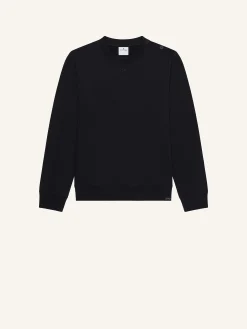 BUTTONED FLEECE SWEATSHIRT
