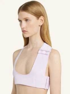 BUTTONED SATIN BRA