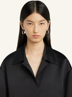 COCOON SATIN COAT