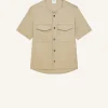 COLLARLESS UTILITY SHIRT