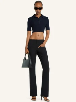 CROPPED KNIT POLO