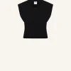 CROPPED SLEEVELES SWEATER