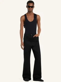 DOUBLE BELT DENIM PANTS