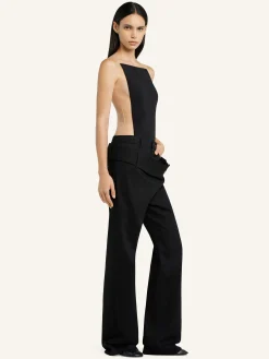 DOUBLE BELT DENIM PANTS