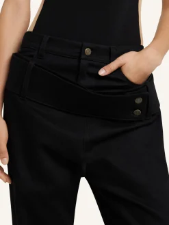 DOUBLE BELT DENIM PANTS