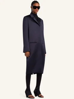 HERITAGE BELTED SATIN COAT