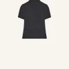 HIGH COLLAR TWILL TOP