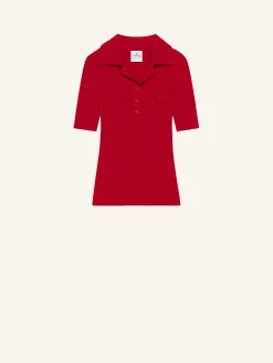 ICONIC RIB KNIT POLO SHIRT