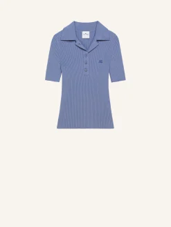 ICONIC RIB KNIT POLO SHIRT