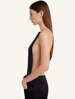 ILLUSION SATIN BODYSUIT