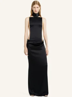 ILLUSION SATIN DRESS