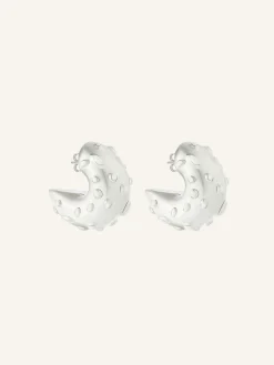 INFINITY FLECKED METAL EARRINGS