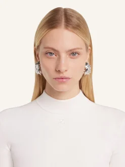 INFINITY FLECKED METAL EARRINGS
