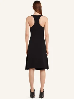 INFINITY PLEATS A-LINE DRESS