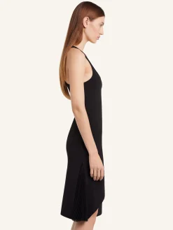 INFINITY PLEATS A-LINE DRESS