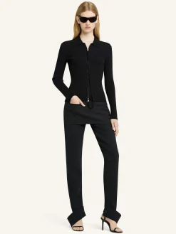 KNITTED ZIPPED CARDIGAN