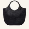LARGE HOLY CROCO STAMPED BAG
