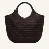 LARGE HOLY CROCO STAMPED BAG
