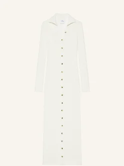 LIGHT RIB CARDIGAN LONG DRESS