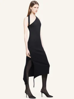 LONG ASYMETRICAL BUCKLE DRESS