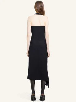 LONG ASYMETRICAL BUCKLE DRESS