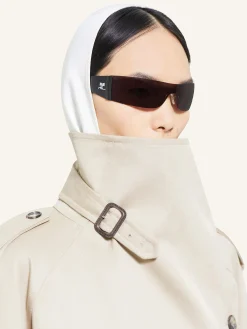 LONG OBLIQUE TRENCH COAT