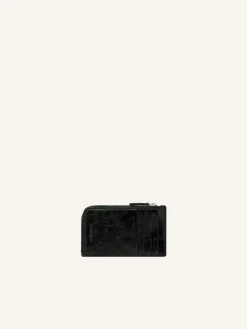NAPLACK LEATHER ZIPPED CARDHOLDER
