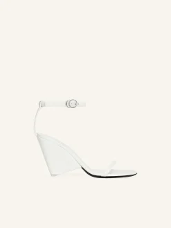 OBLIQUE LEATHER SANDALS