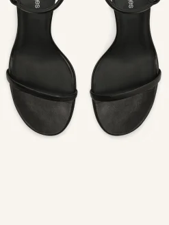 OBLIQUE LEATHER SANDALS