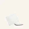 OBLIQUE WEDGED LEATHER MULES
