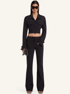 2-POCKET COTTON CROPPED SHIRT