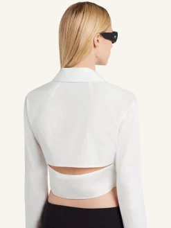 2-POCKET POPLIN CROPPED SHIRT