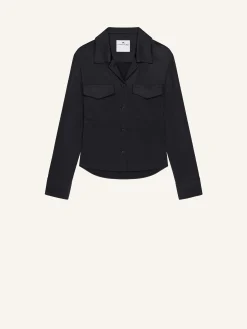 2-POCKET SATIN SHIRT