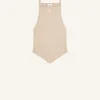 POINTY RIB KNIT TANK TOP