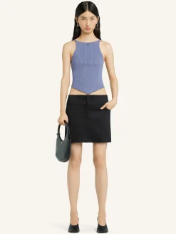 POINTY RIB KNIT TANK TOP