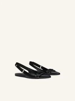 RACER LEATHER SLINGBACK BALLERINAS
