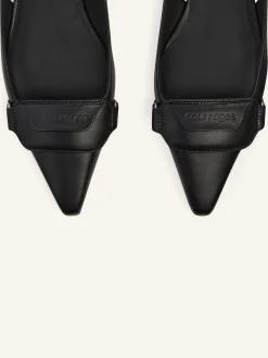 RACER LEATHER SLINGBACK BALLERINAS