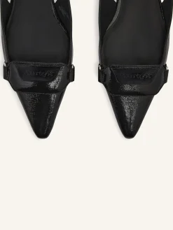 RACER VINYL SLINGBACK BALLERINAS