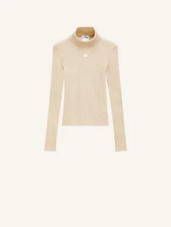 REEDITION RIB KNIT MOCKNECK SWEATER